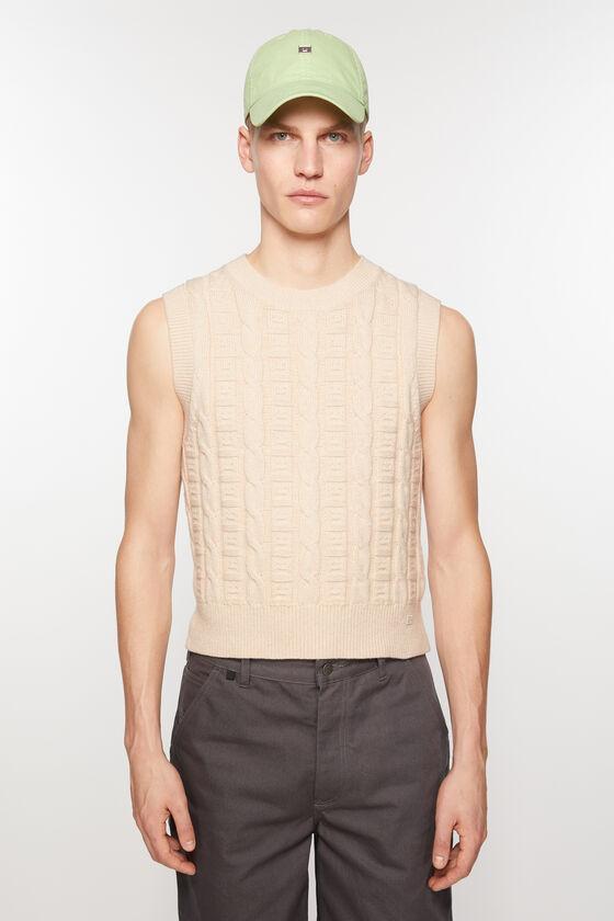 Cable wool sleeveless jumper Product Image