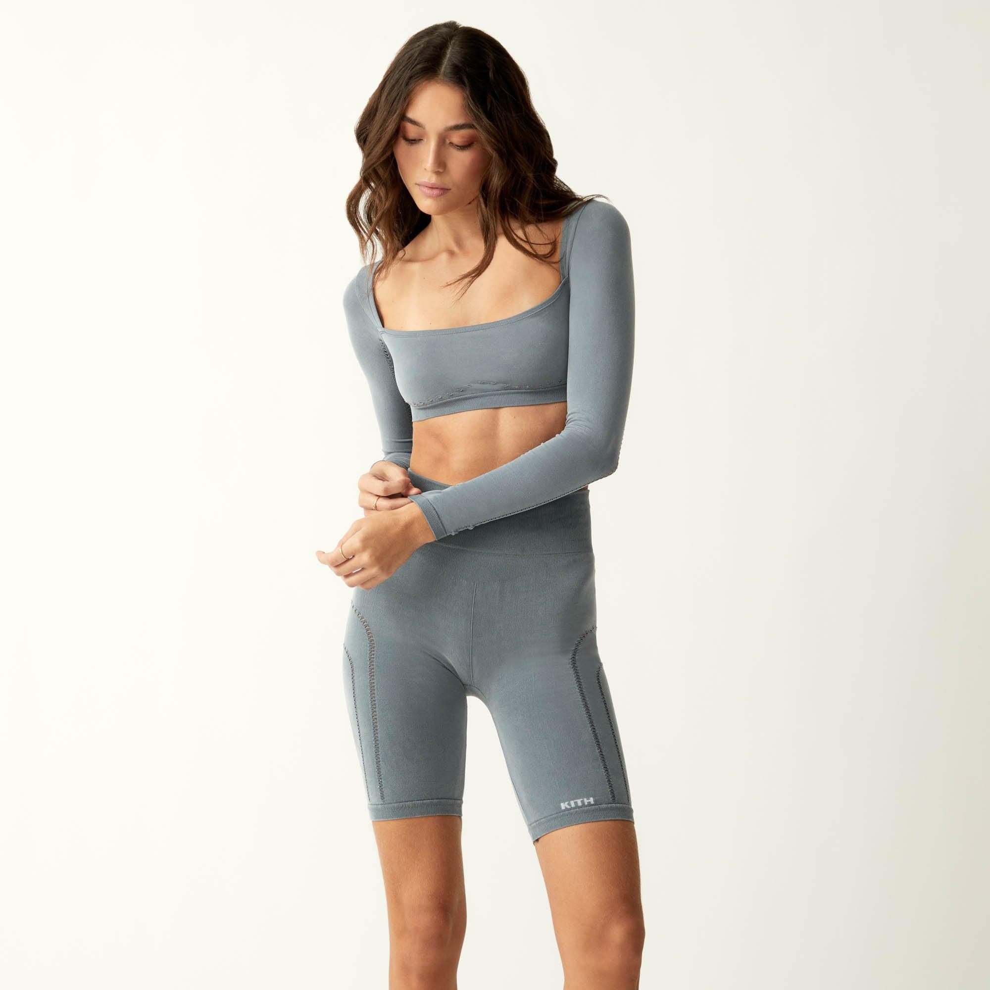 Kith Women Cadence Pointelle Long Sleeve Bra Top - Asteroid Female Product Image