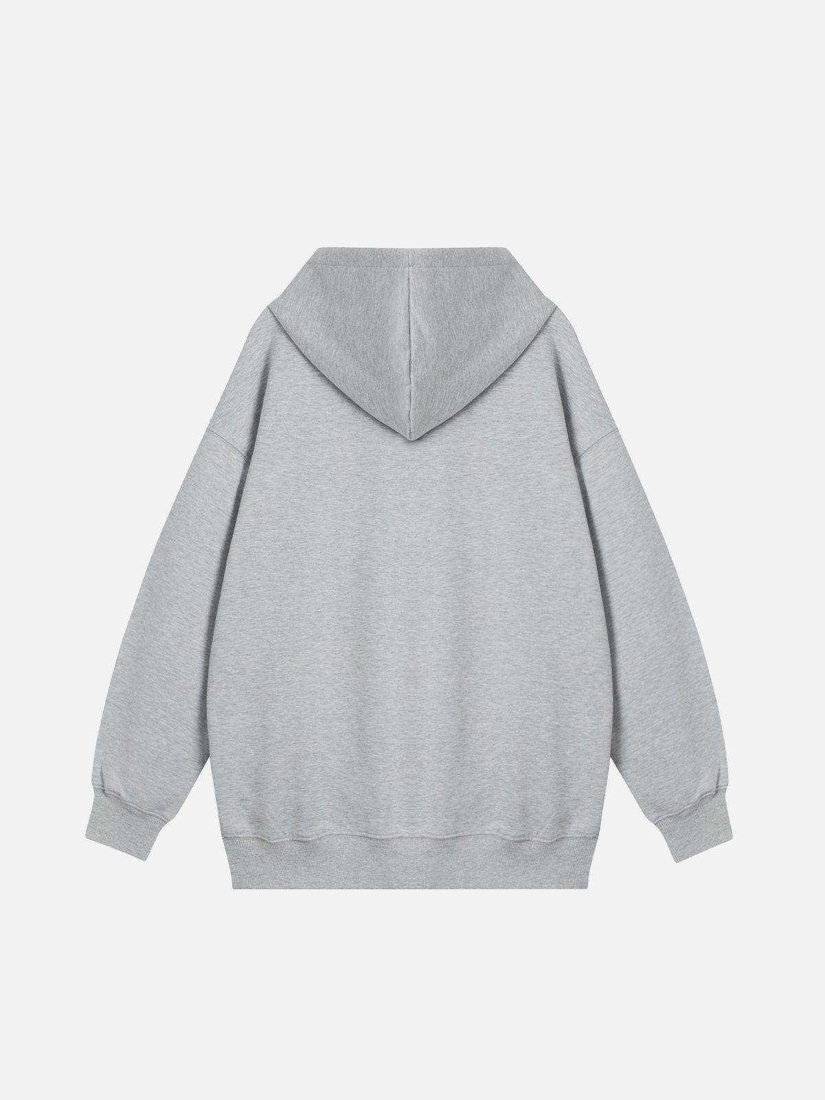 Aelfric Eden Basic Button Zip Up Hoodie Product Image