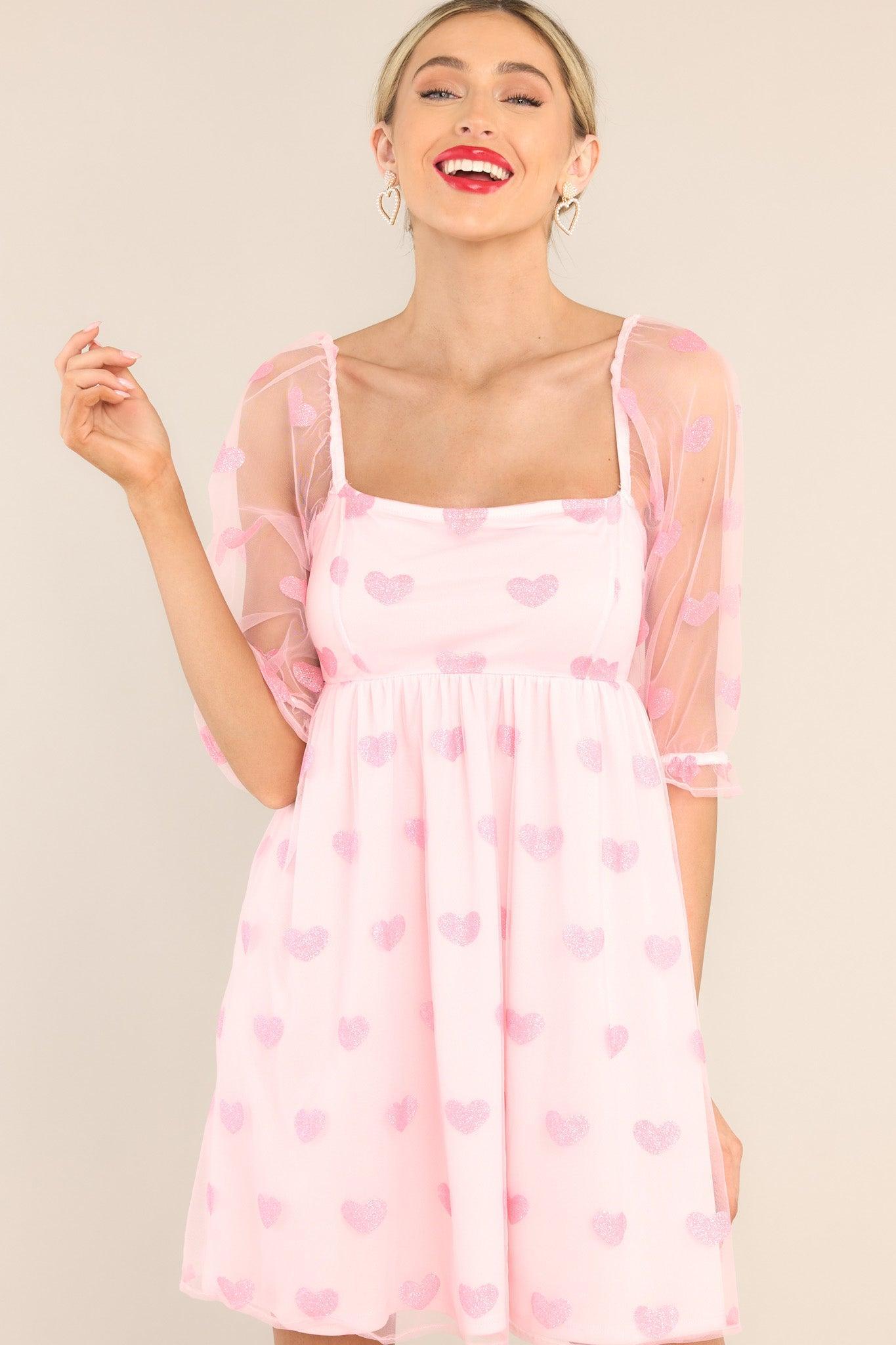 Dream Romance Light Pink Mini Dress Product Image