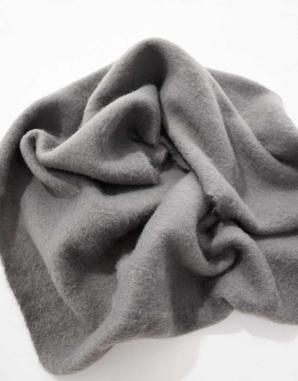 ASOS DESIGN fluffy blanket scarf in gray Product Image