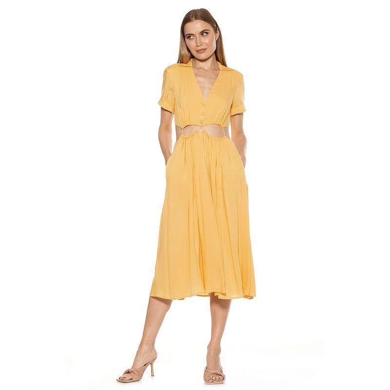 Alexia Admor Women's Cassidy Shirt Dress, Yellow, 10 Product Image