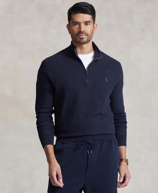 Polo Ralph Lauren Big  Tall Mesh Knit Cotton Quarter Product Image