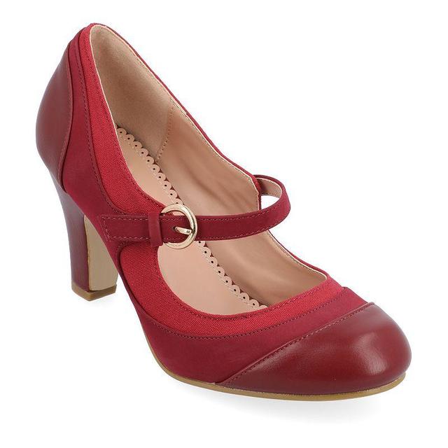 Journee Collection Siri Womens Mary Jane Heels Red Product Image