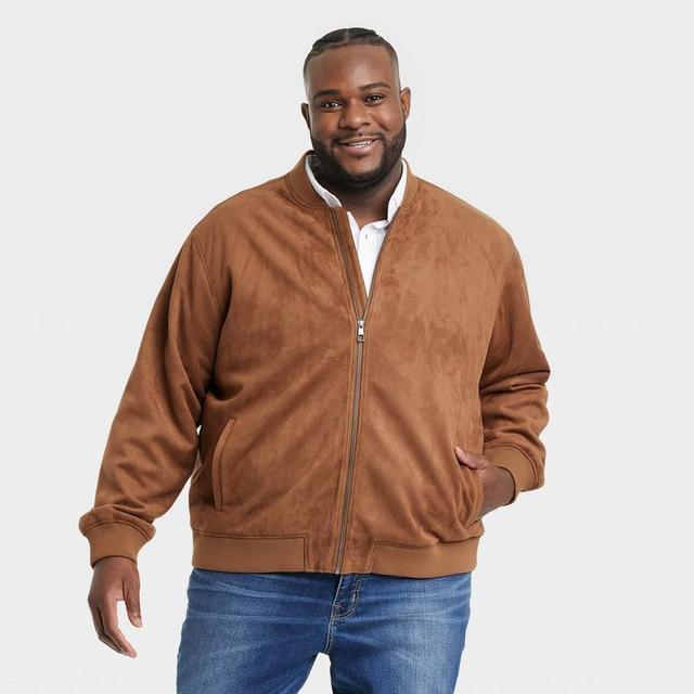 Mens Big & Tall Lightweight Bomber Jacket - Goodfellow & Co Tan 5XLT Product Image