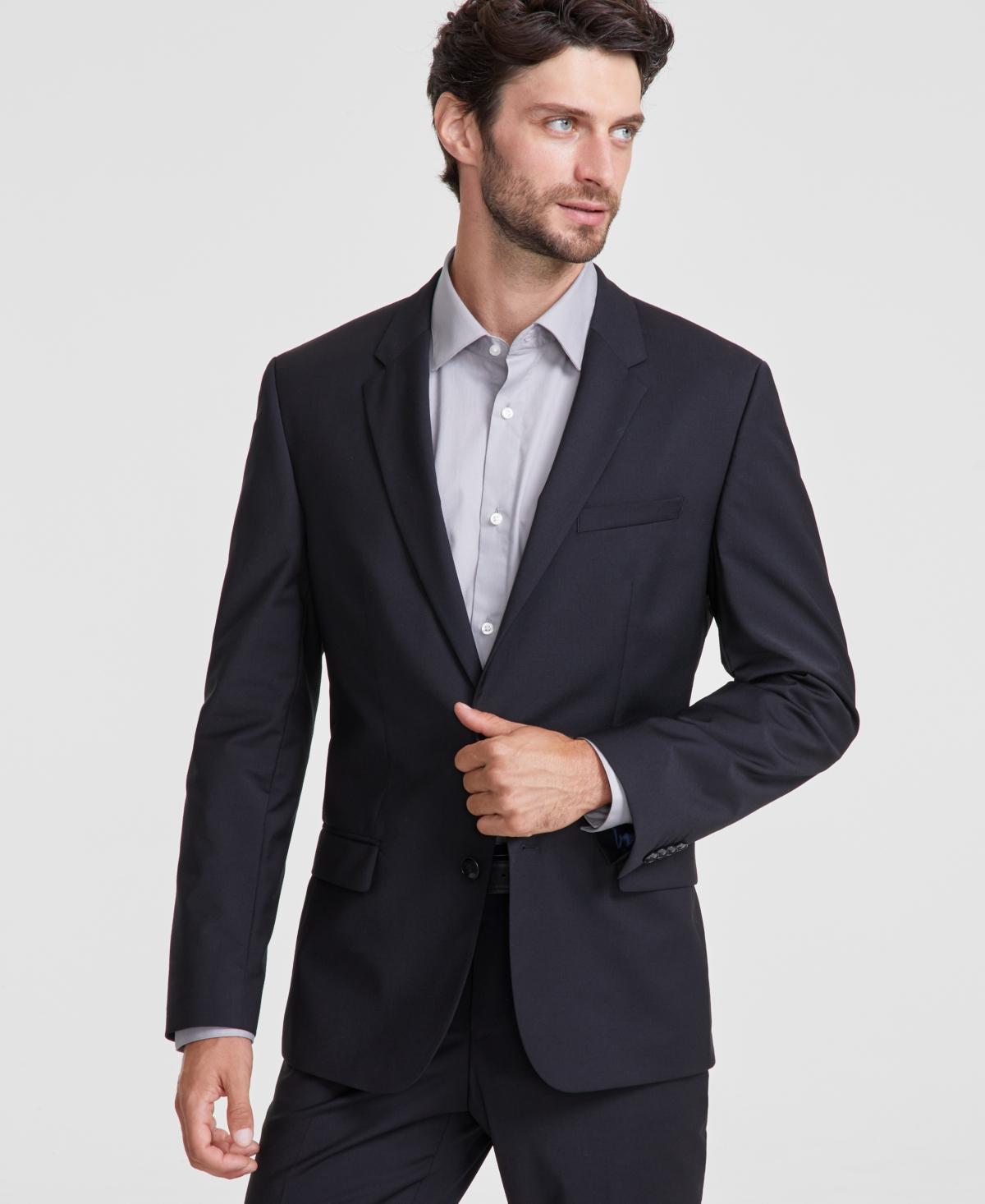 HUGO BOSS Single-breasted Suit Jacket In Open Blue Product Image