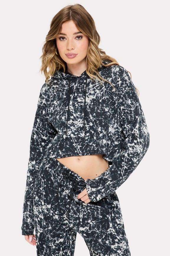 Cozy Fleece Everyday Cropped Hoodie Product Image