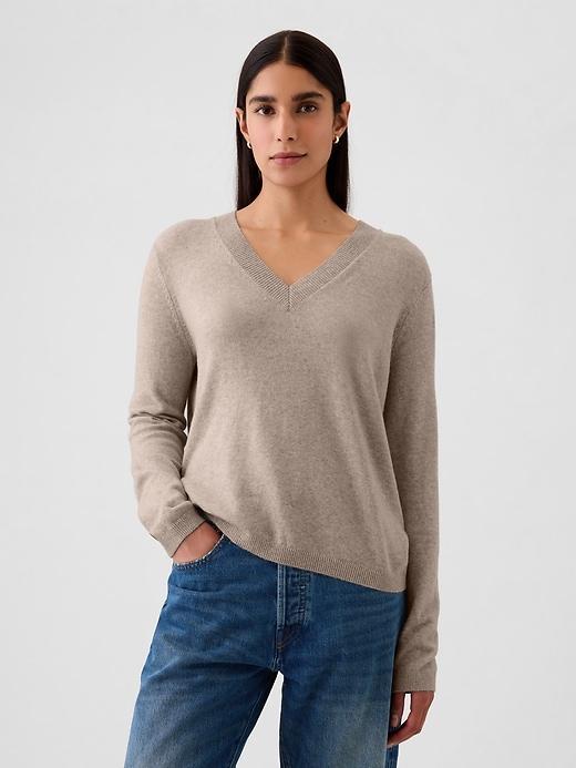 CashSoft V-Neck Sweater Product Image