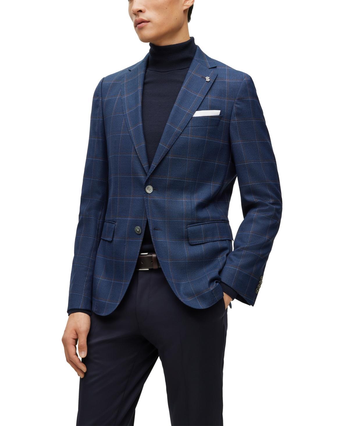 BOSS Hutson Plaid Stretch Virgin Wool Sport Coat Product Image