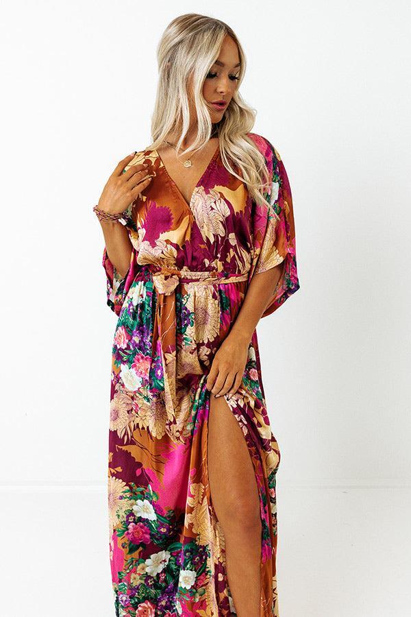 Caught Up In Love Satin Maxi Product Image