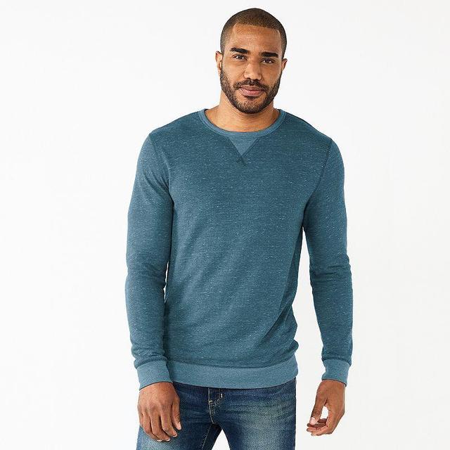 Mens Sonoma Goods For Life Double Knit Crewneck Tee Blue Product Image