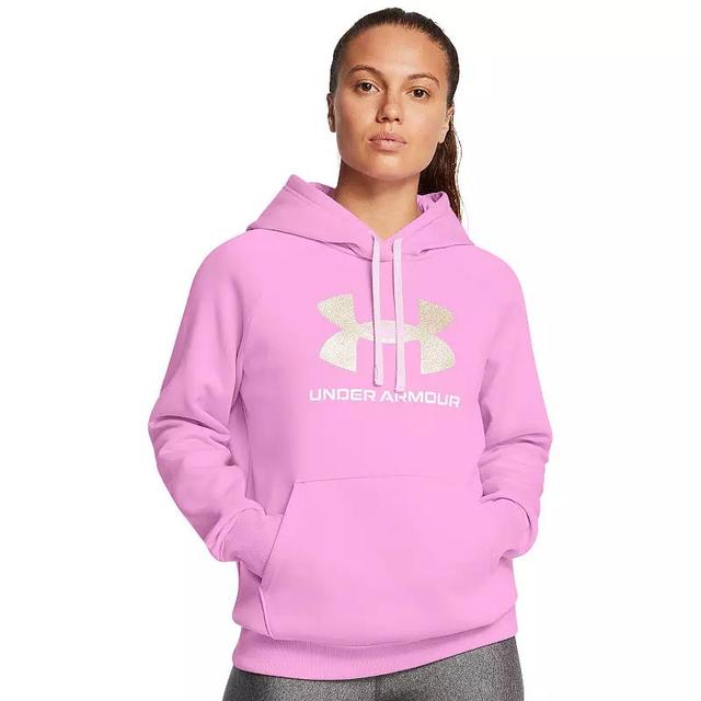 Womens UA Rival Fleece Glitter Big Logo Hoodie Product Image