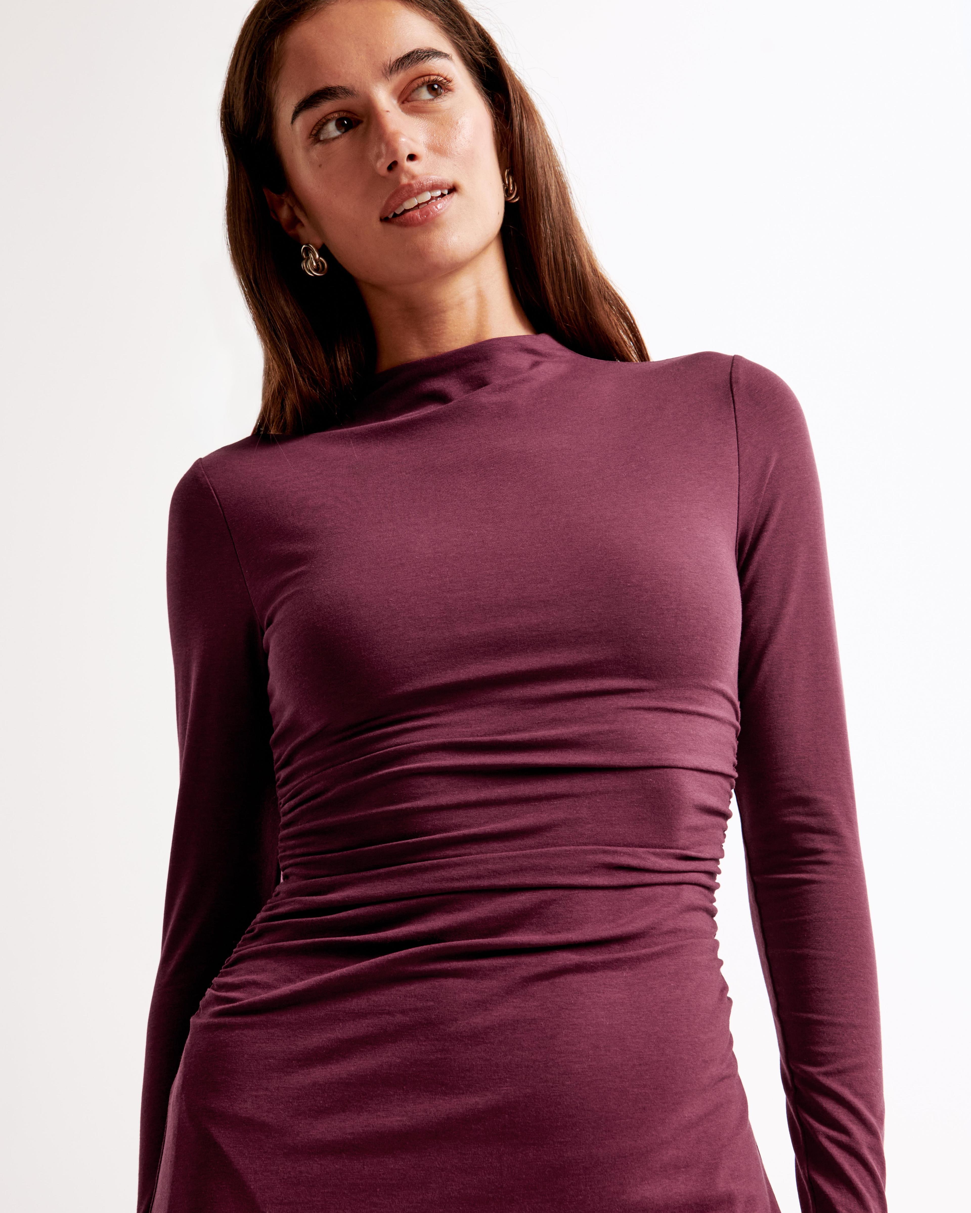 The A&F Paloma Long-Sleeve Mini Dress Product Image