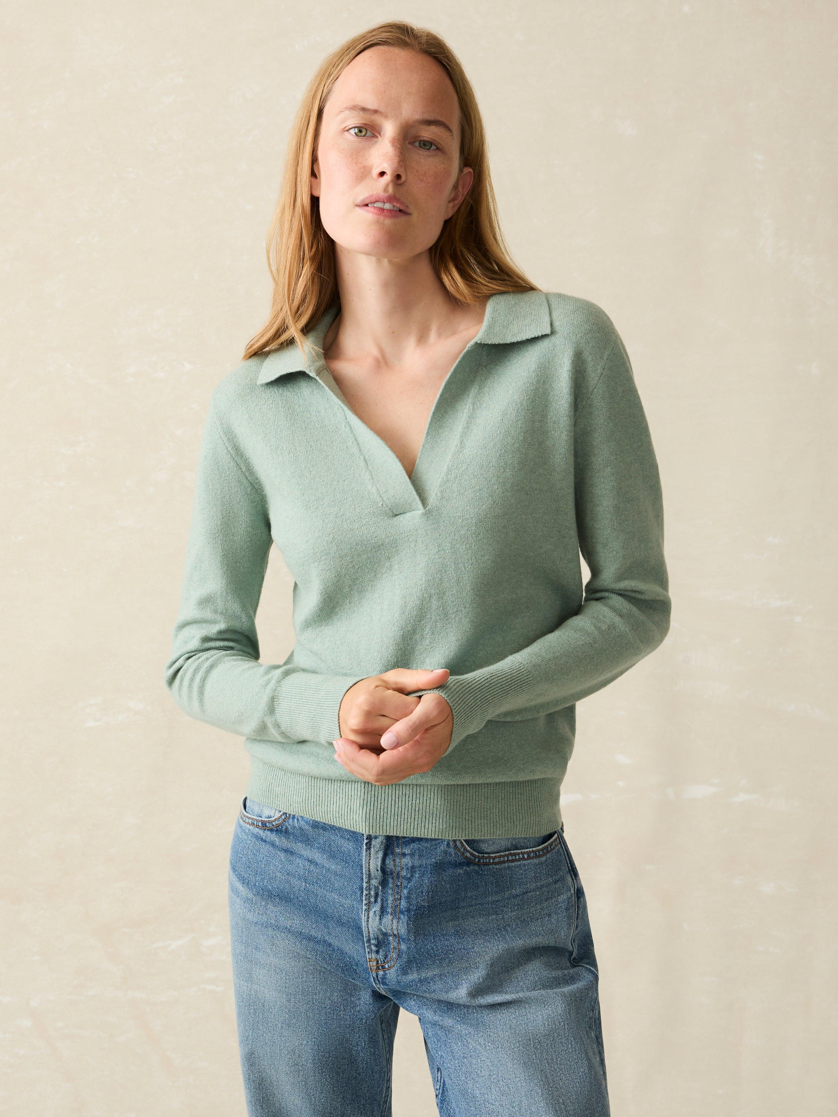 Jackson Sweater Polo - Jadeite Heather Female Product Image