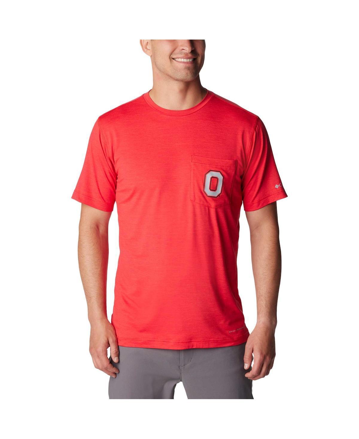 Columbia Mens Scarlet Ohio State Buckeyes Tech Trail Omni-Wick T-Shirt Product Image