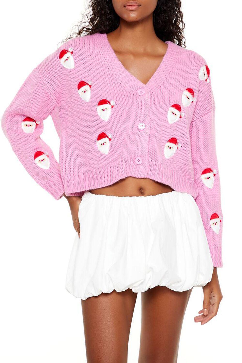 Santa Patch Cardigan Sweater | Forever 21 Product Image