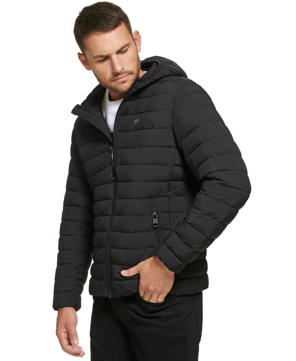 Calvin Klein Mens Hooded & Quilted Packable Jacket Product Image