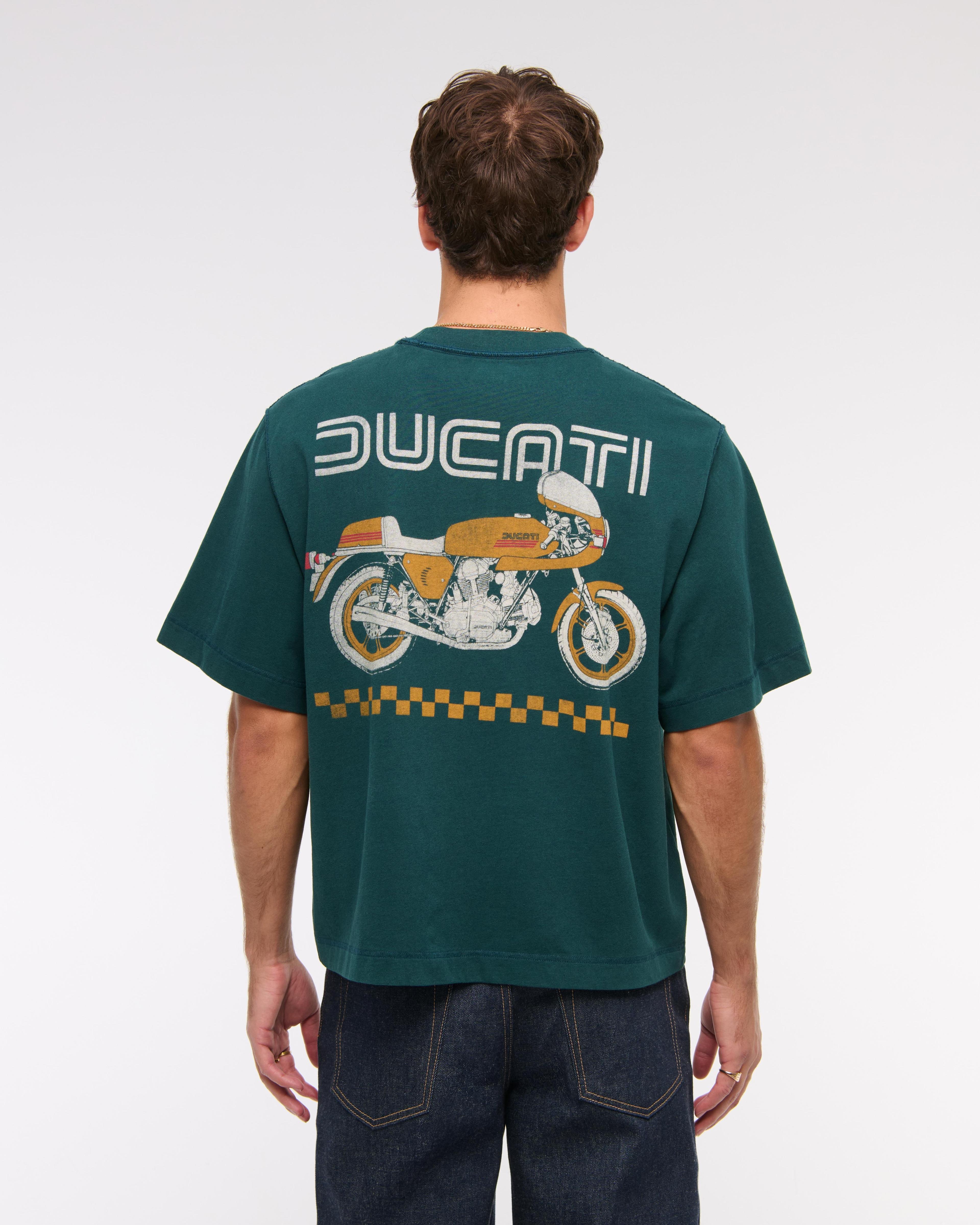 Premium Heavyweight Cropped Ducati Graphic Tee Product Image