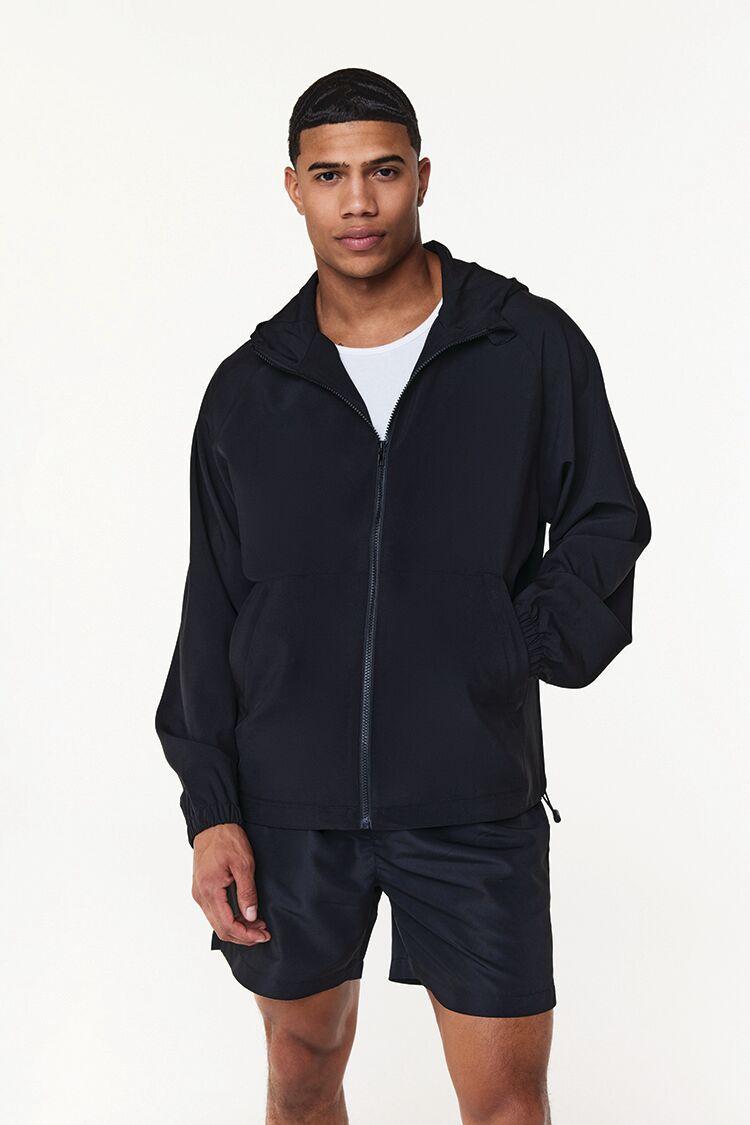 Hooded Raglan Zip-Up Jacket | Forever 21 Product Image