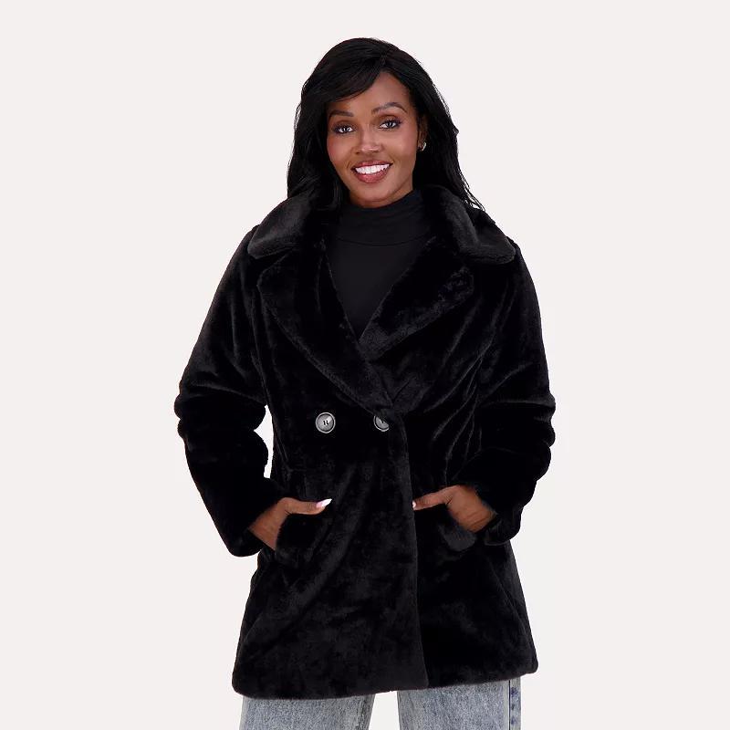 Juniors madden girl Faux Fur Coat, Womens Product Image