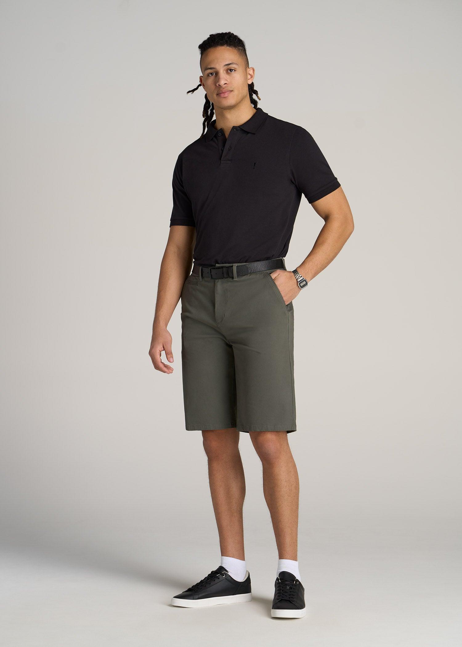 Men's Tall Classic Polo with Embroidered Logo in Vapor Grey Product Image