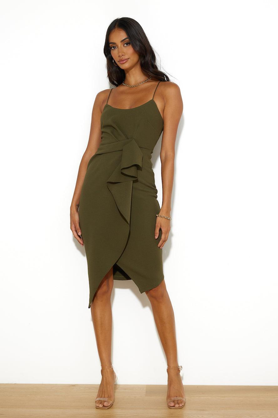 Late Date Midi Dress Green Product Image