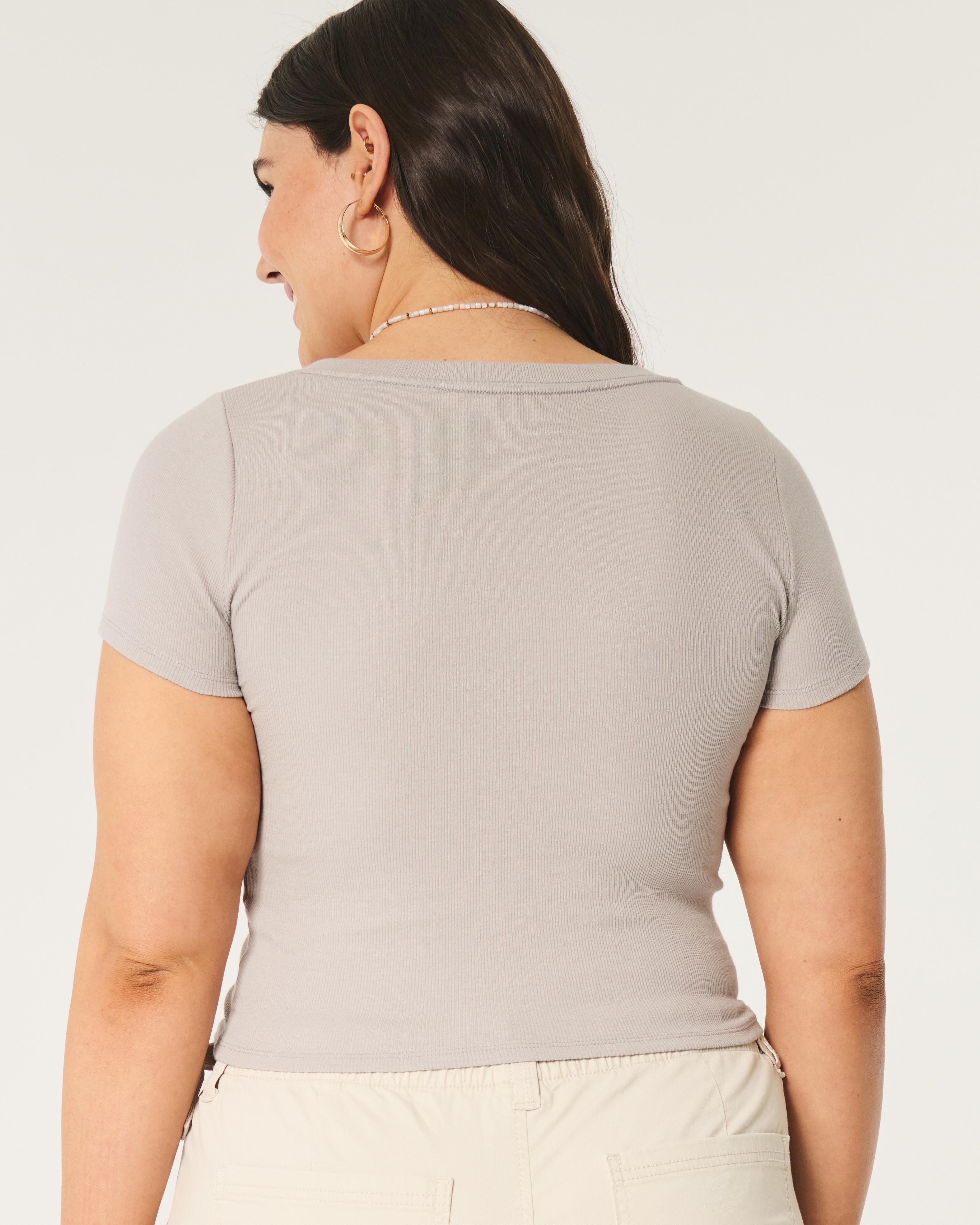 Ribbed V-Neck Top Product Image