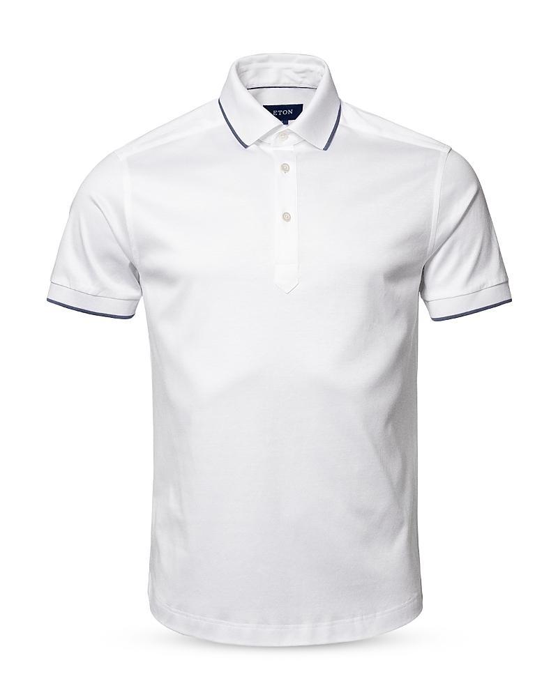 Eton Men's Contemporary Fit Short-Sleeve Polo  - BLUE - Size: Large Product Image