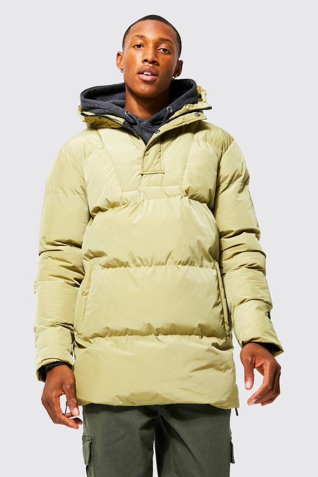 Overhead Mid Length Puffer | boohooMAN USA Product Image