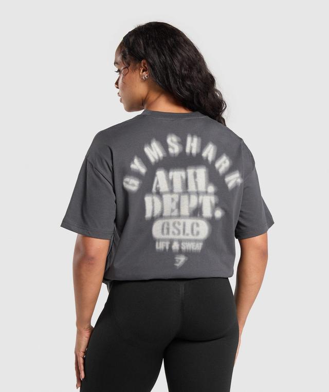 Gymshark Ath Dept Oversized T-Shirt - Asphalt Grey Female Product Image