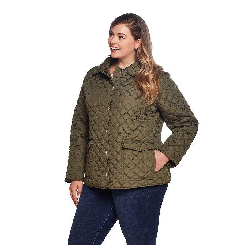 Plus Size Weathercast Quilted Barn Jacket, Womens Product Image