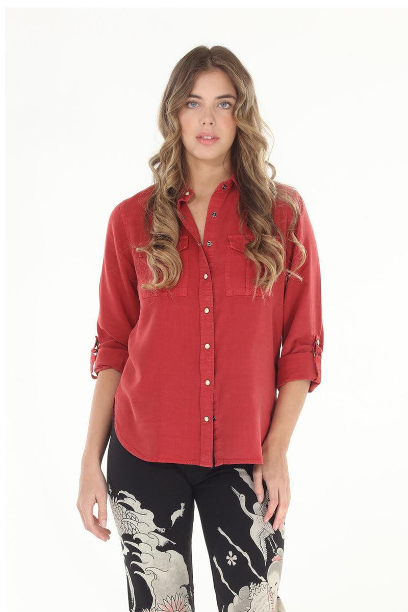 Brick Tencel Shirt Product Image