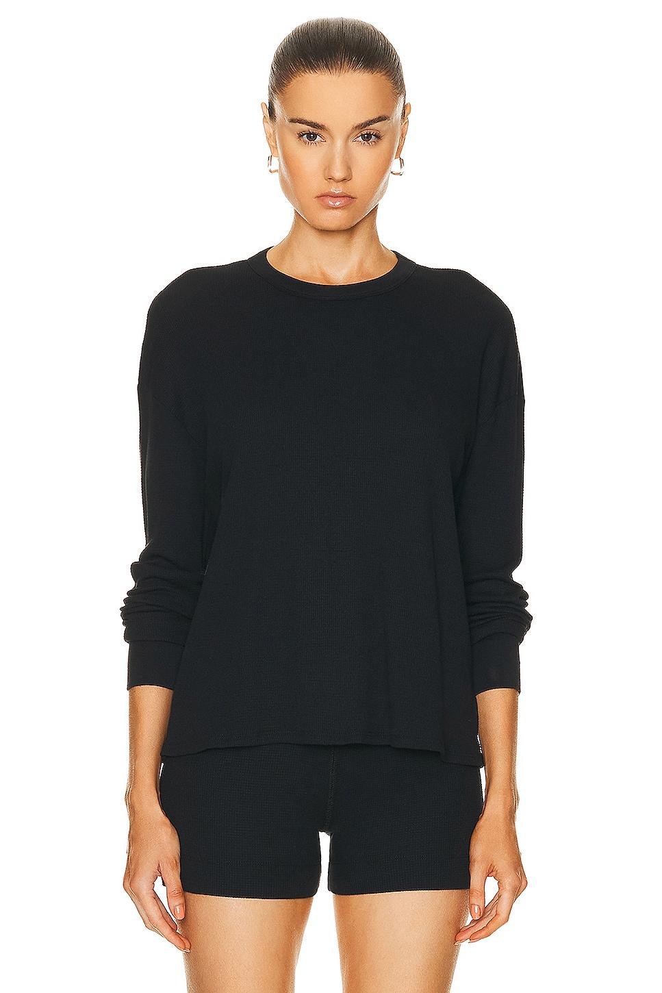 Eterne Oversized Thermal Top Black. (also in ). Product Image