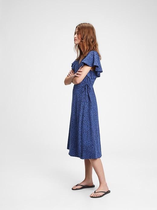 Wrap-Front Midi Dress Product Image