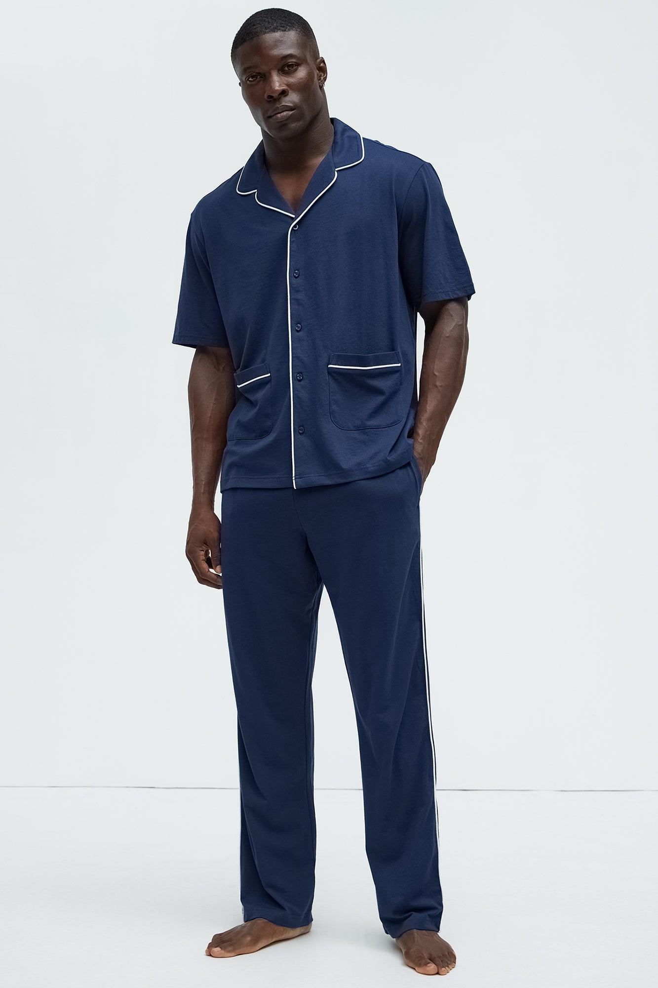 Relaxed Pajama Pants - Navy Product Image