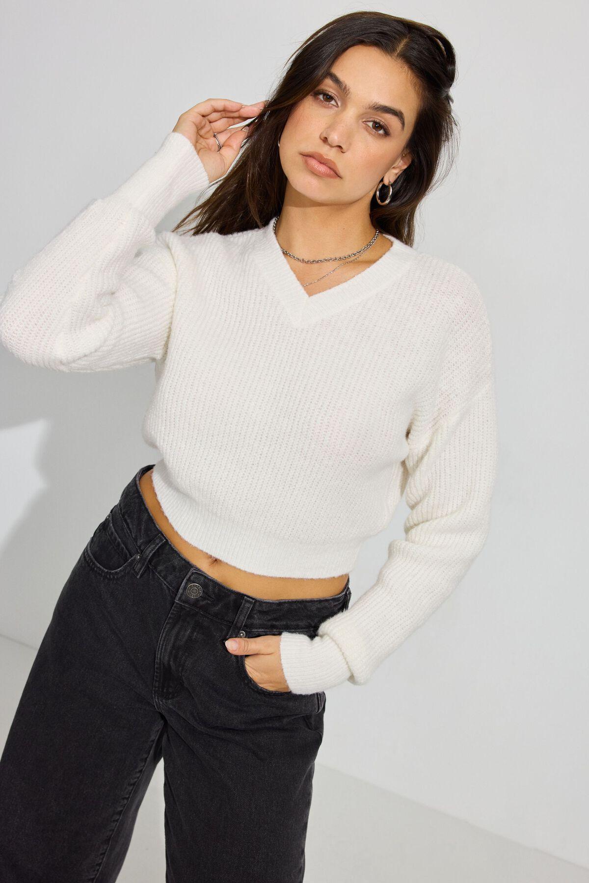 Cozy V Neck Sweater Product Image