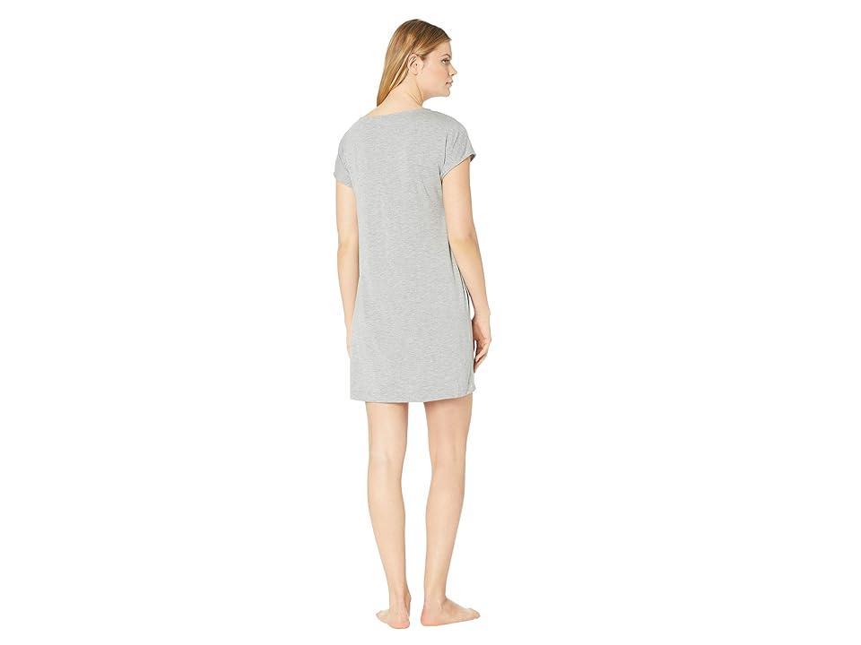 Hanro Natural Elegance Short Sleeve Gown (Grey Melange) Women's Pajama Product Image