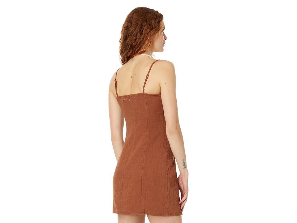 Billabong Stay Awhile Mini Slip Dress (Toasted Coconut) Women's Clothing Product Image