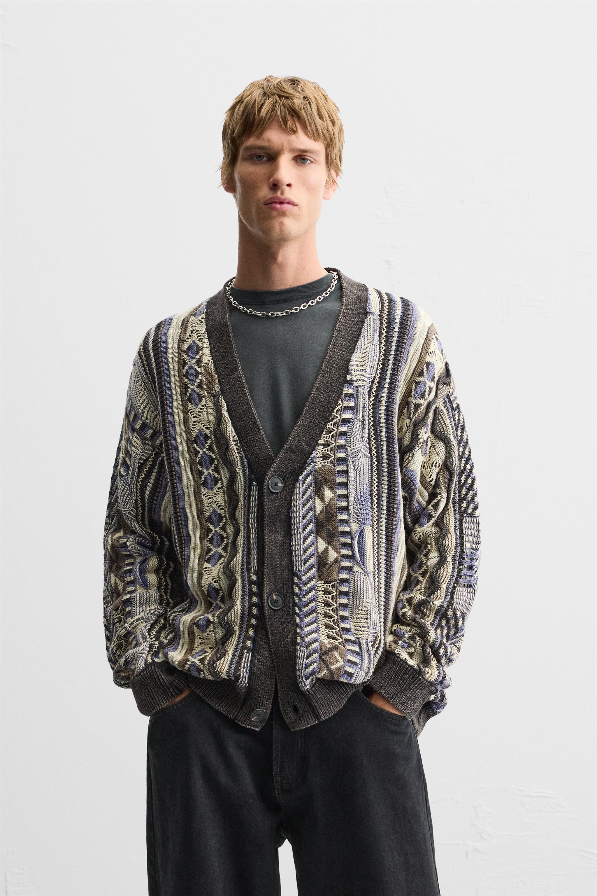 ABSTRACT JACQUARD CARDIGAN Product Image