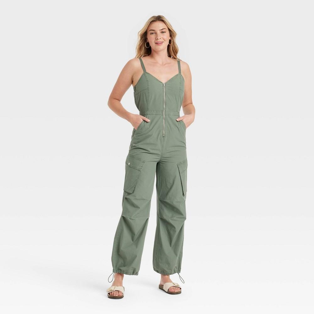 Womens Maxi Cargo Jumpsuit - Universal Thread Olive XS Product Image