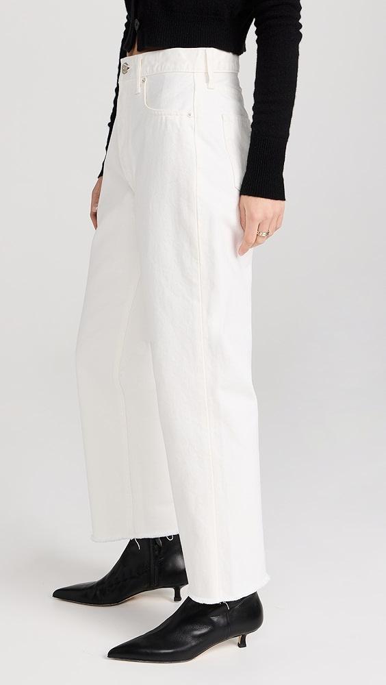 MOUSSY VINTAGE Robco Wide Straight Cropped White Jeans | Shopbop Product Image