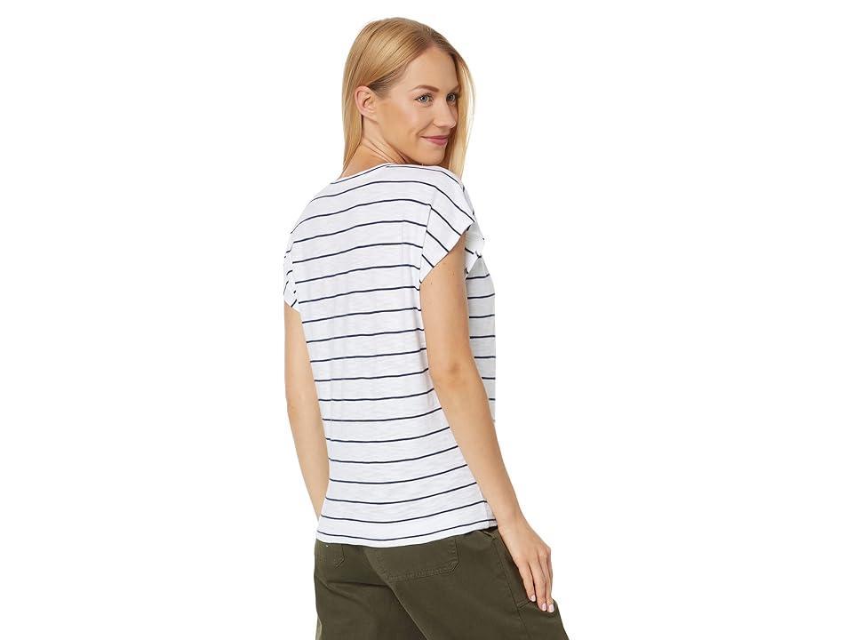 Lilla P Striped Wedge Tee Stripe) Women's Clothing Product Image