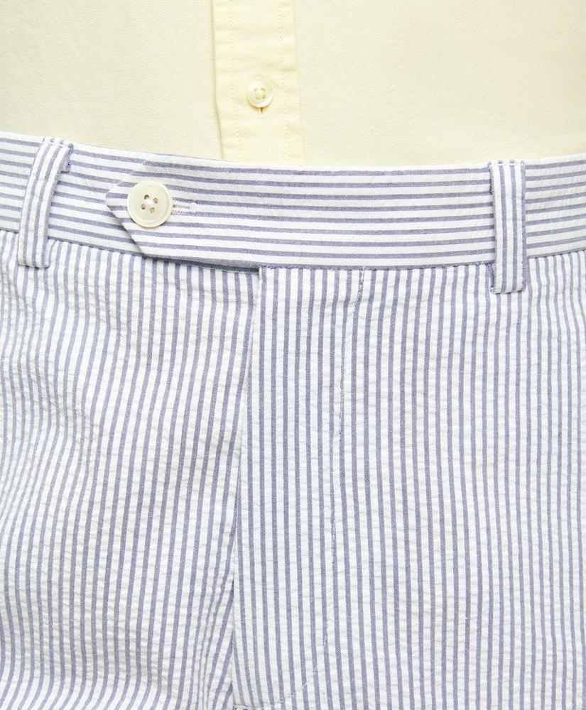 Regular Fit Cotton Seersucker Pants In Classic Stripe Product Image