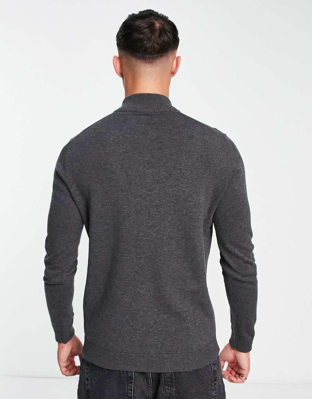 Only & Sons half zip knitted sweater Product Image