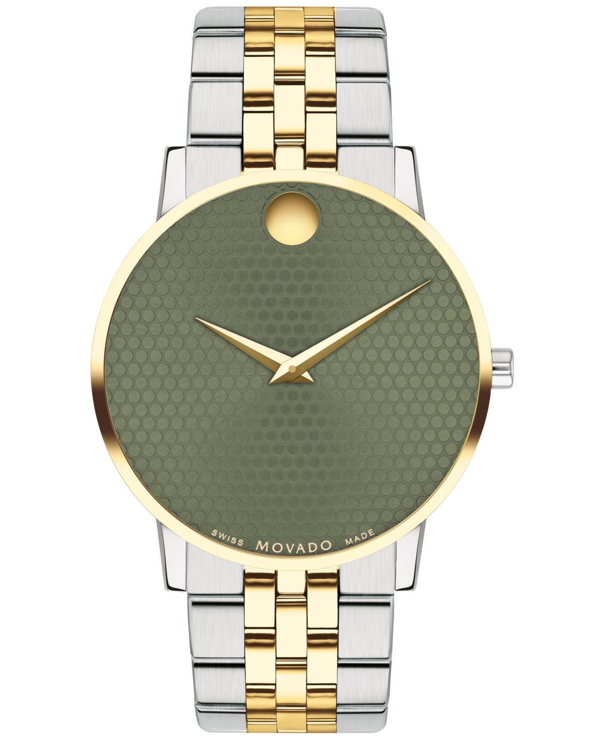 Movado Mens Swiss Museum Classic Gold Pvd Stainless Steel Bracelet Watch 40mm - Two-tone Product Image