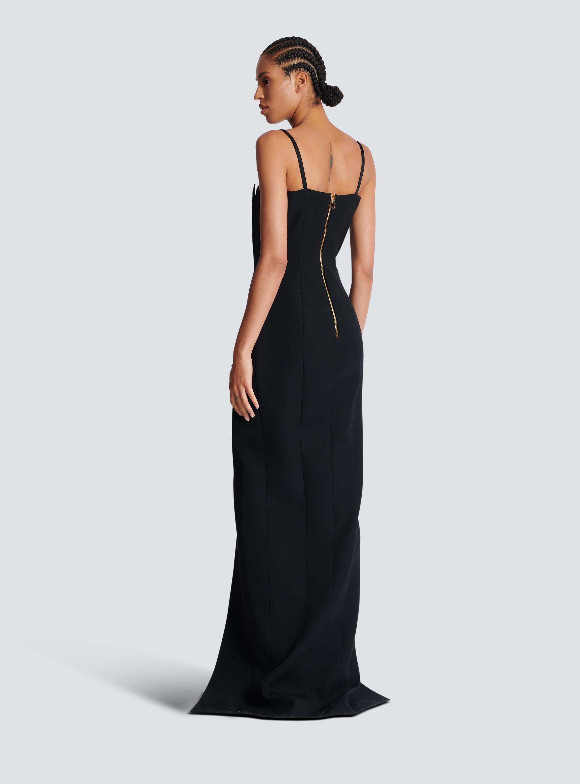 Long strappy grain de poudre dress Product Image