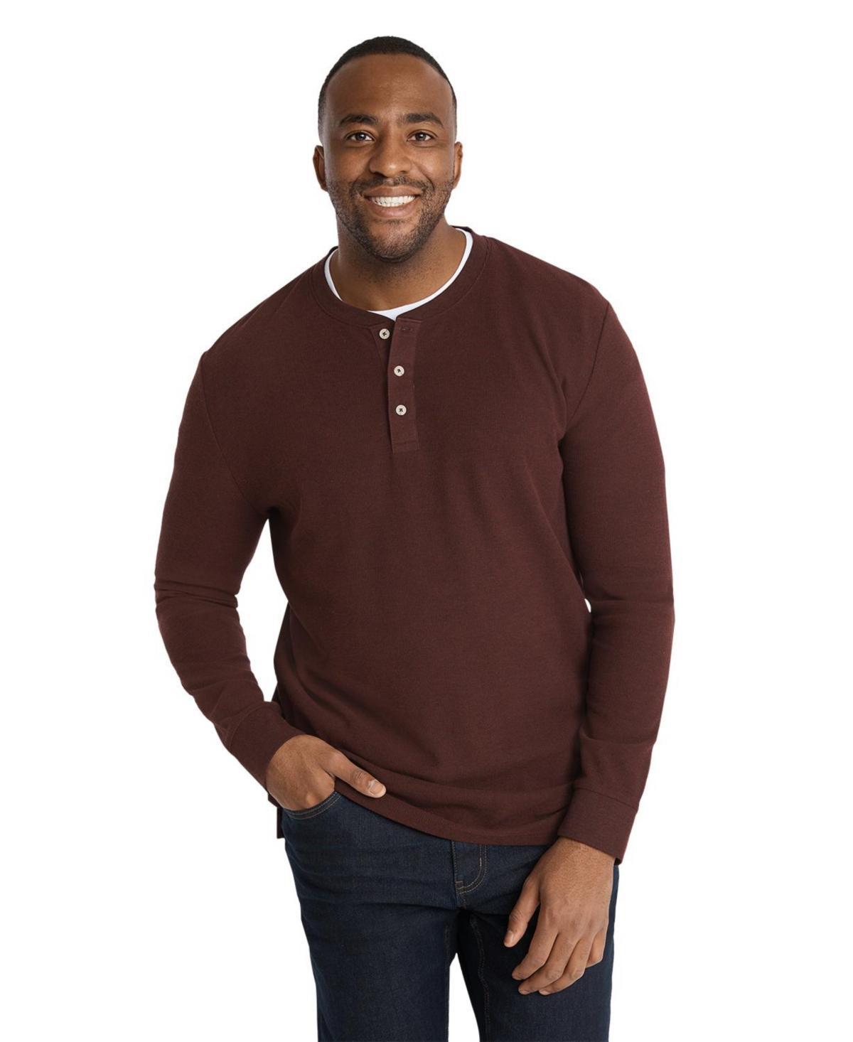 Johnny Bigg Mens Waffle Henley Long Sleeve Tee Product Image