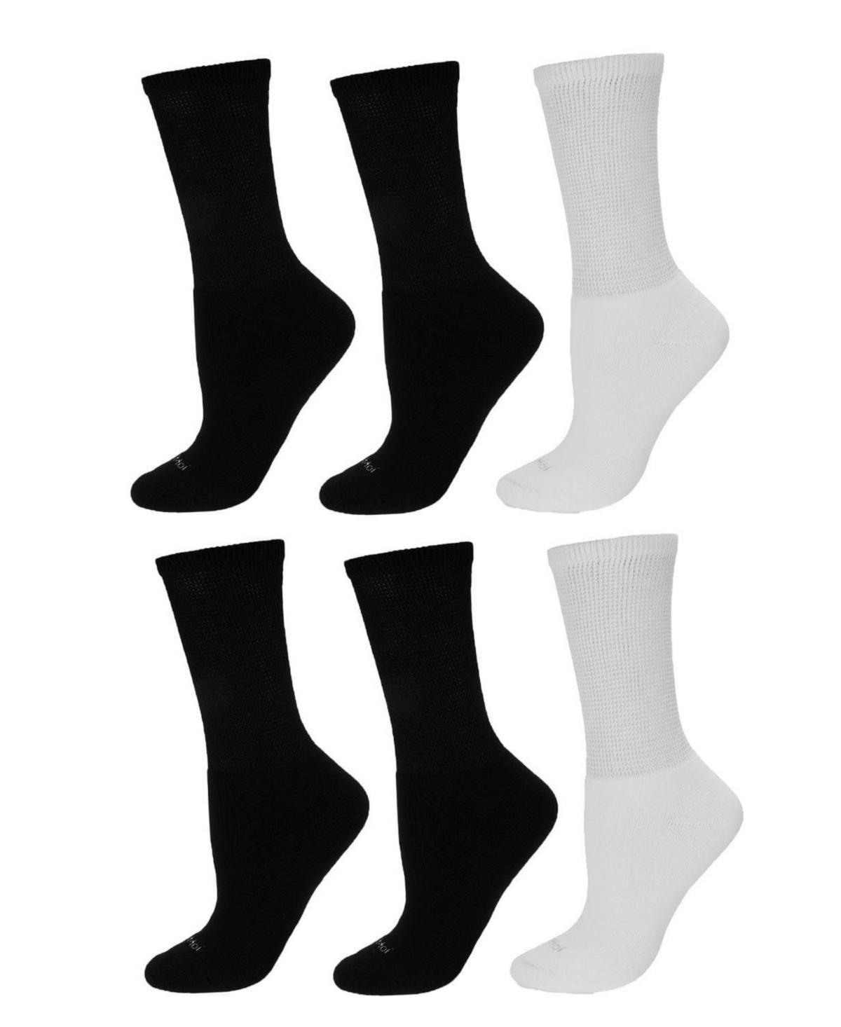 Mens Diabetic Full Cushion Quarter 6 Pair Pack Socks Product Image