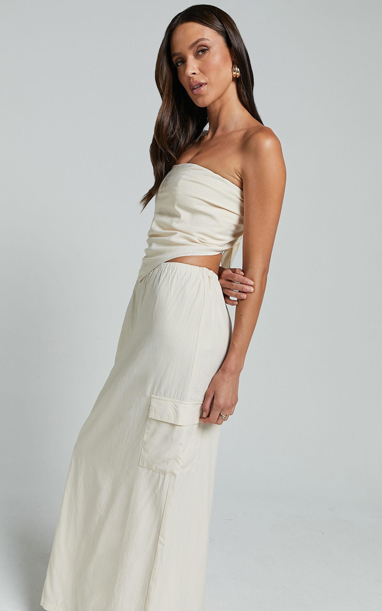 Runaway The Label - Picilo Long Midi Skirt in Stone Product Image