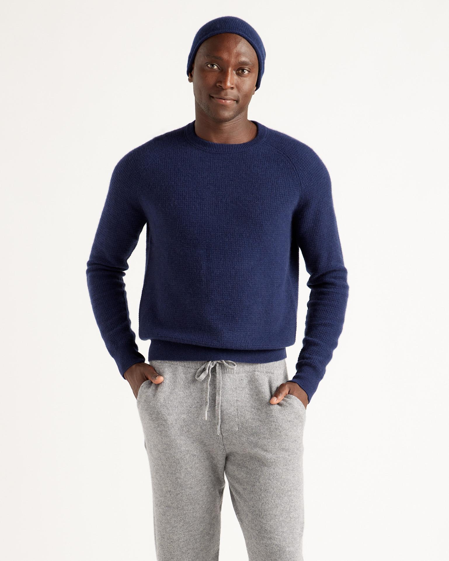 Mongolian Cashmere Waffle Sweatshirt Product Image